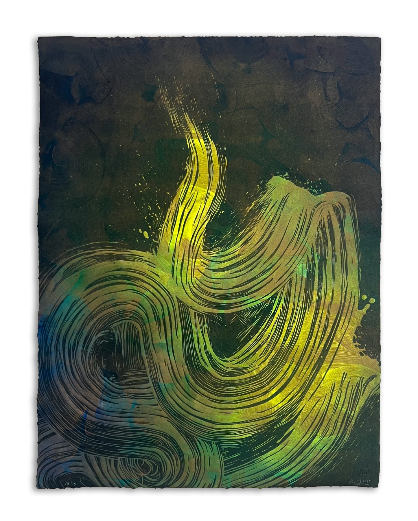 'Like A River Or A Dream' Vibrant Green