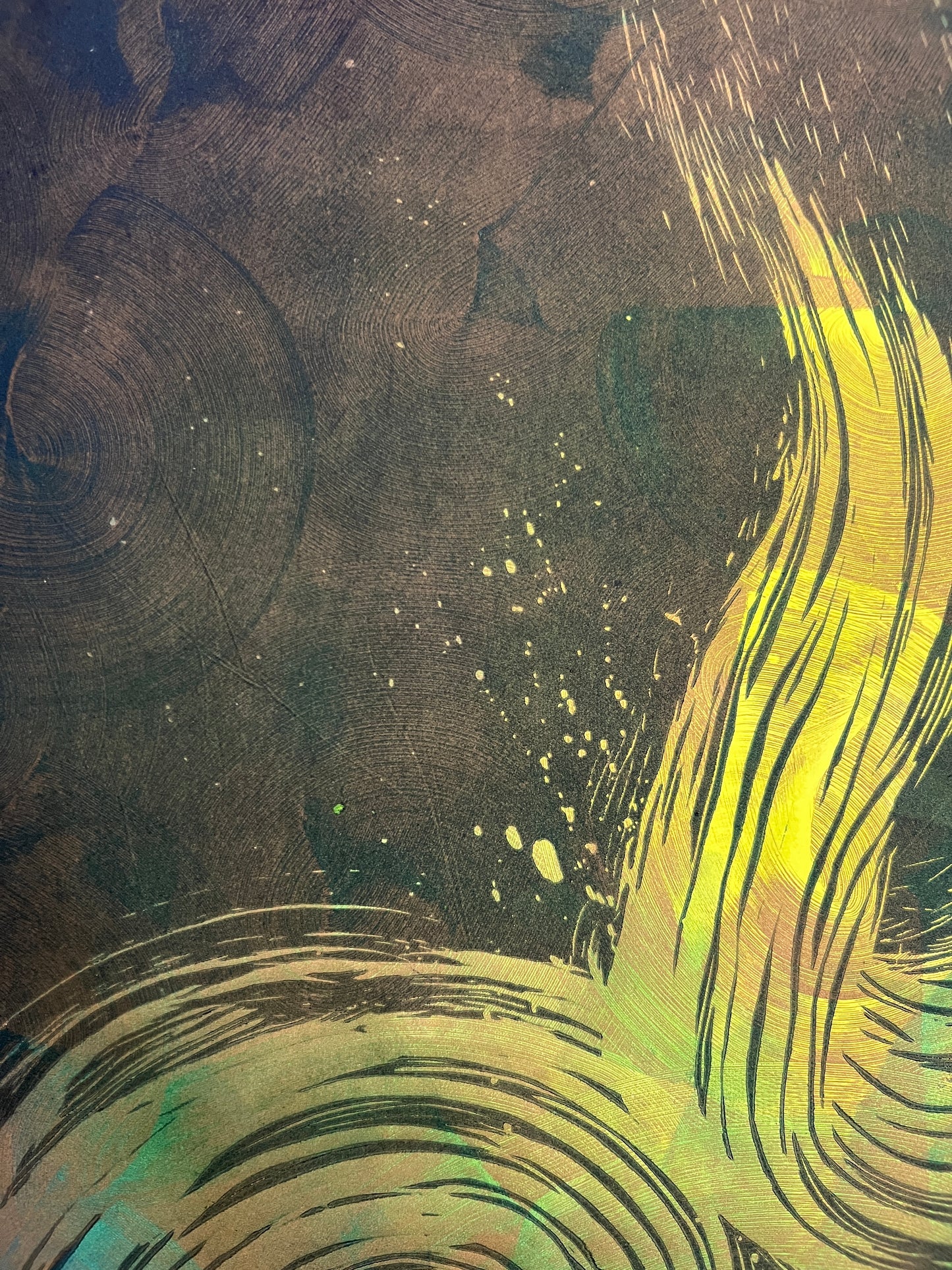 'Like A River Or A Dream' Vibrant Green