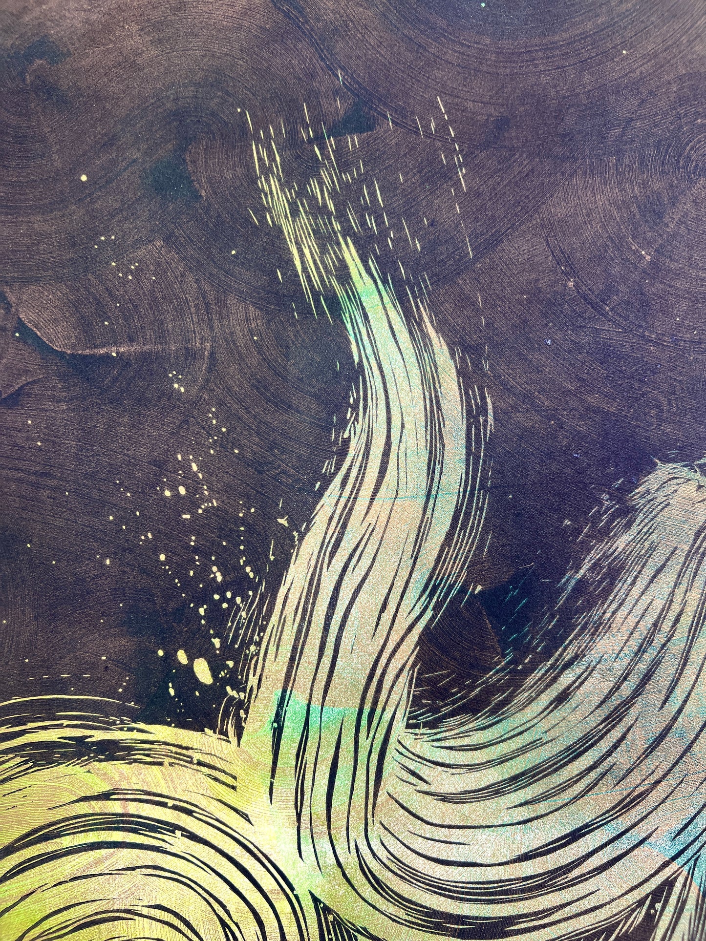 'Like A River Or A Dream' Muted Green