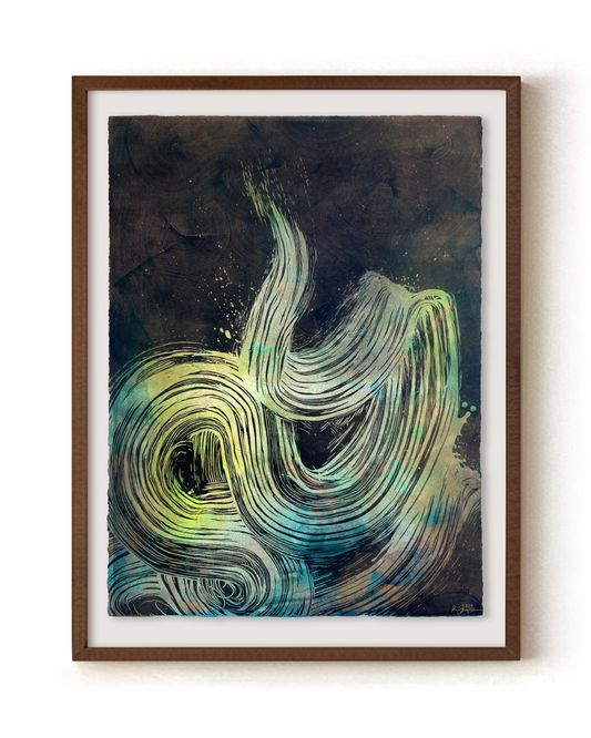 'Like A River Or A Dream' Muted Green