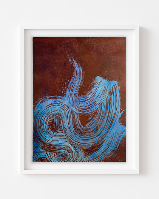 'Like A River Or A Dream' Blue-Red