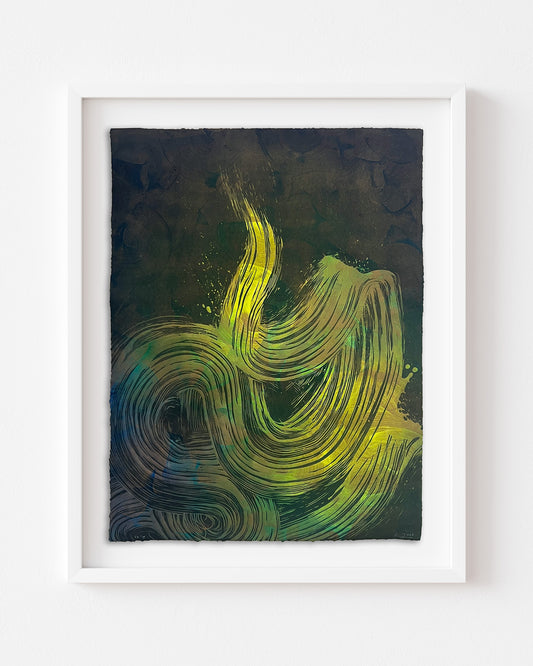 'Like A River Or A Dream' Vibrant Green